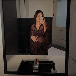 Forever 21 Oversized Mesh Blouse